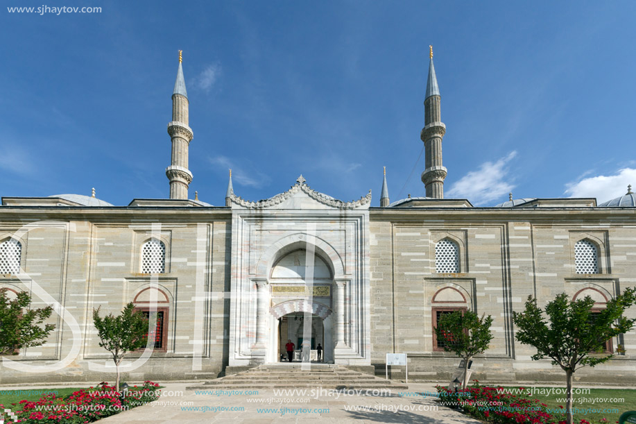 EDIRNE, TURKEY - MAY 26, 2018: Built by architect Mimar Sinan between 1569 and 1575 Selimiye Mosque in city of Edirne,  East Thrace, Turkey