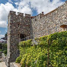 SOZOPOL, BULGARIA - JULY 16. 2016: Amazing Panorama with ancient fortifications and old houses at old town of Sozopol, Burgas Region, Bulgaria