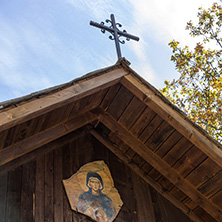 DEVIL"S TOWN, SERBIA - OCTOBER 21, 2017: Wooden Church of St. Petka at Devil town in Radan Mountain, Serbia