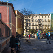 MADRID, SPAIN - JANUARY 24, 2018: Morning view of Museum of History of Madrid in City of Madrid, Spain