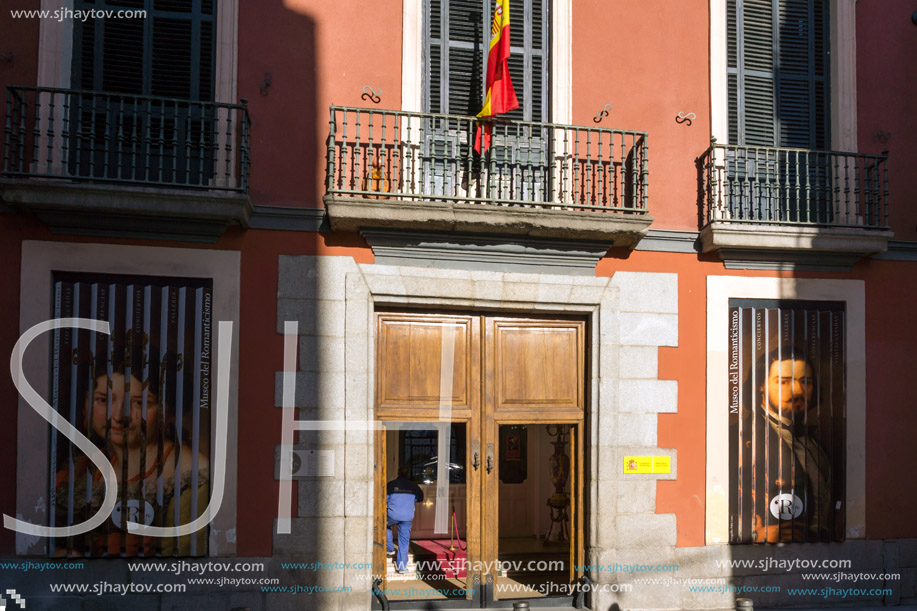 MADRID, SPAIN - JANUARY 24, 2018: Morning view of Museum of Romanticism in City of Madrid, Spain