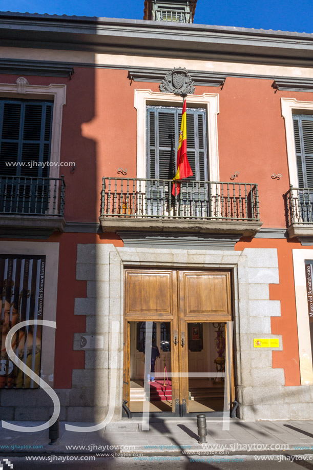 MADRID, SPAIN - JANUARY 24, 2018: Morning view of Museum of Romanticism in City of Madrid, Spain