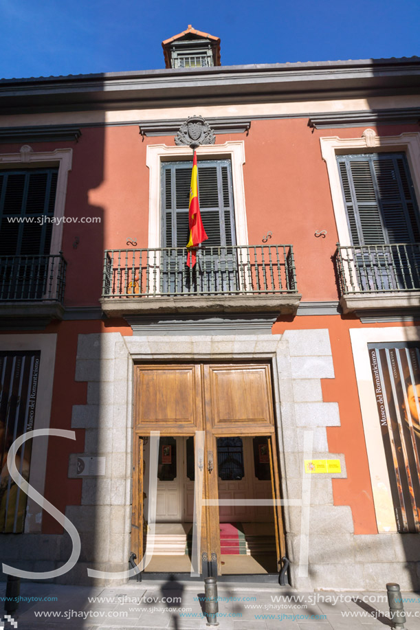 MADRID, SPAIN - JANUARY 24, 2018: Morning view of Museum of Romanticism in City of Madrid, Spain