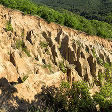 Amazing Sunset view of rock formation Stob pyramids, Rila Mountain, Kyustendil region, Bulgaria