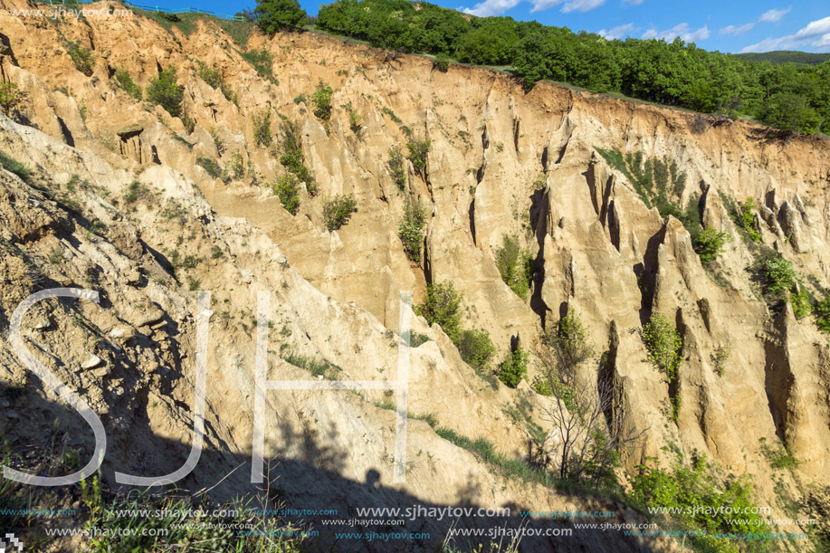 Amazing Sunset view of rock formation Stob pyramids, Rila Mountain, Kyustendil region, Bulgaria