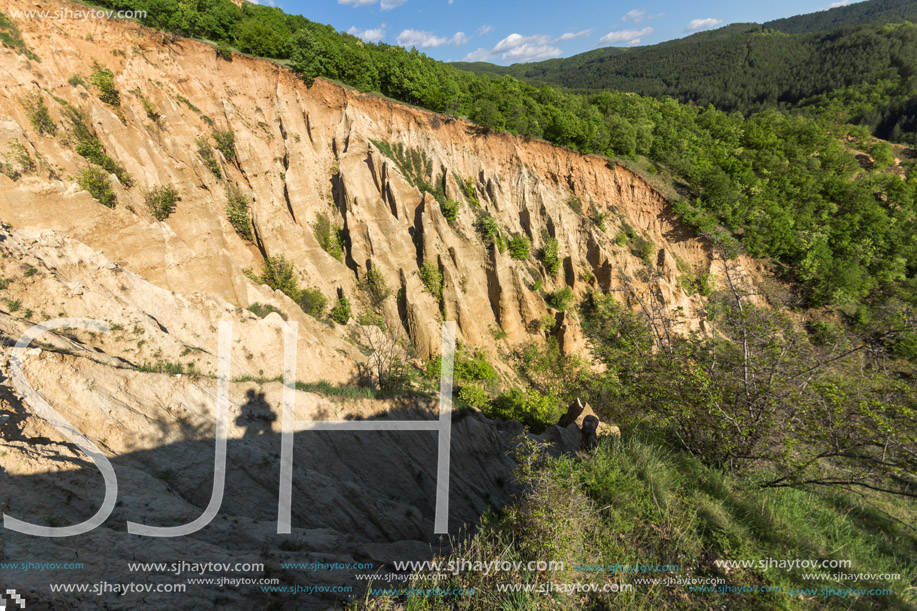 Amazing Sunset view of rock formation Stob pyramids, Rila Mountain, Kyustendil region, Bulgaria