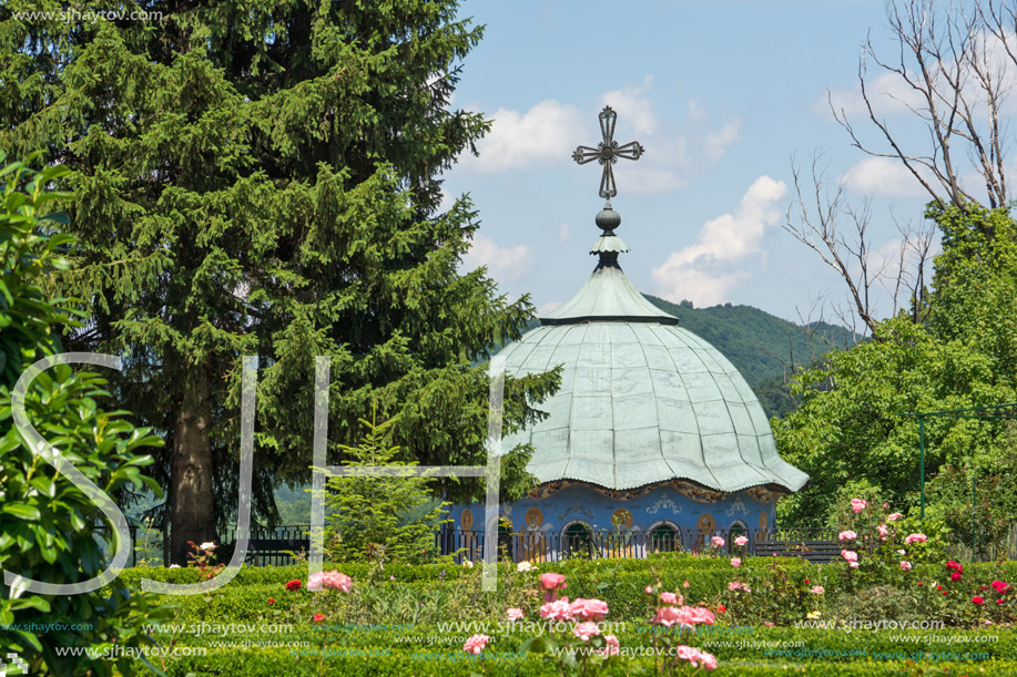 Nineteenth century buildings in Sokolski Monastery Holy Mother"s Assumption, Gabrovo region, Bulgaria