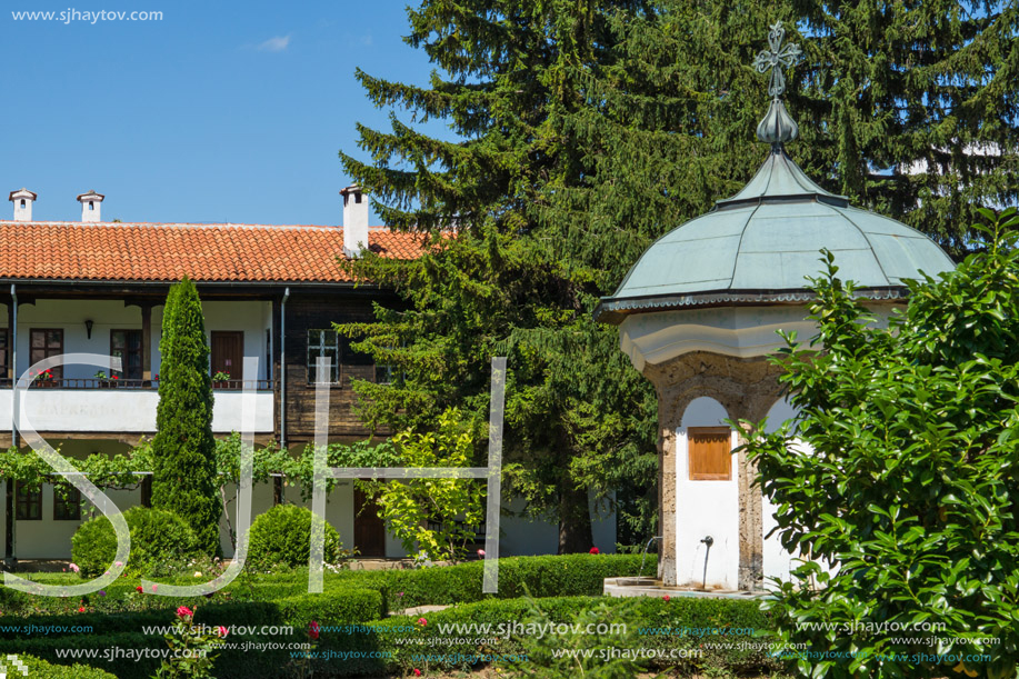 Nineteenth century buildings in Sokolski Monastery Holy Mother"s Assumption, Gabrovo region, Bulgaria