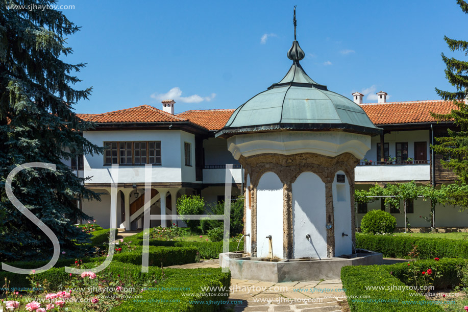 Nineteenth century buildings in Sokolski Monastery Holy Mother"s Assumption, Gabrovo region, Bulgaria