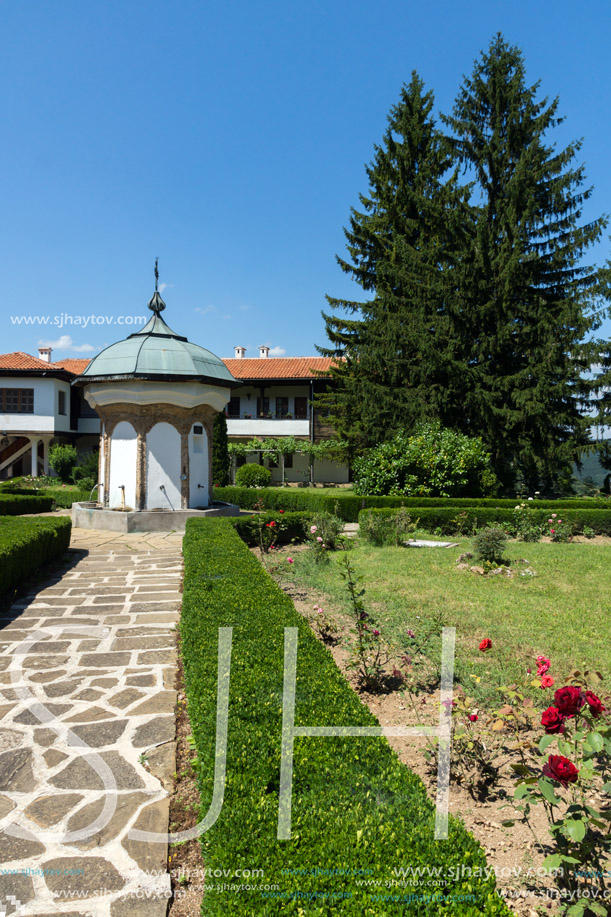 Nineteenth century buildings in Sokolski Monastery Holy Mother"s Assumption, Gabrovo region, Bulgaria