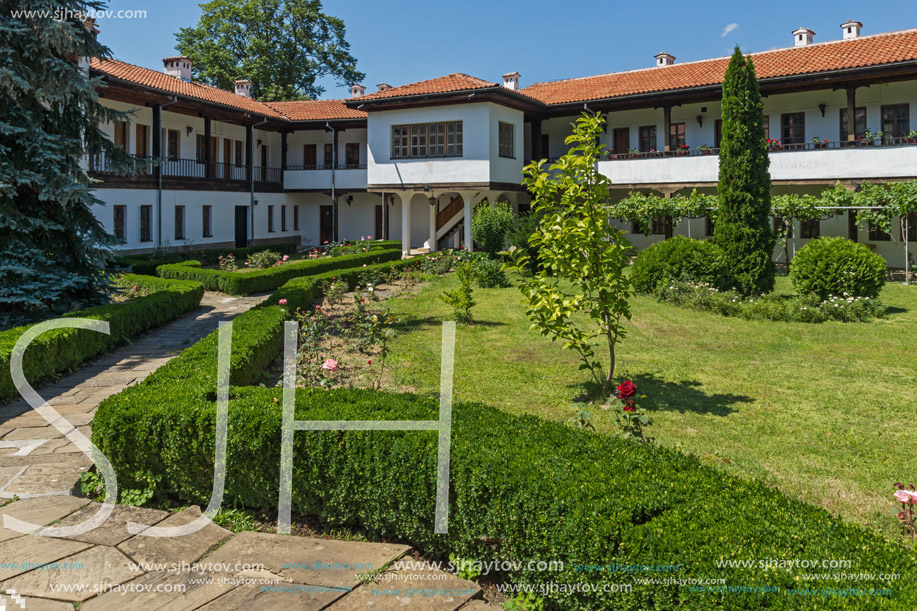 Nineteenth century buildings in Sokolski Monastery Holy Mother"s Assumption, Gabrovo region, Bulgaria