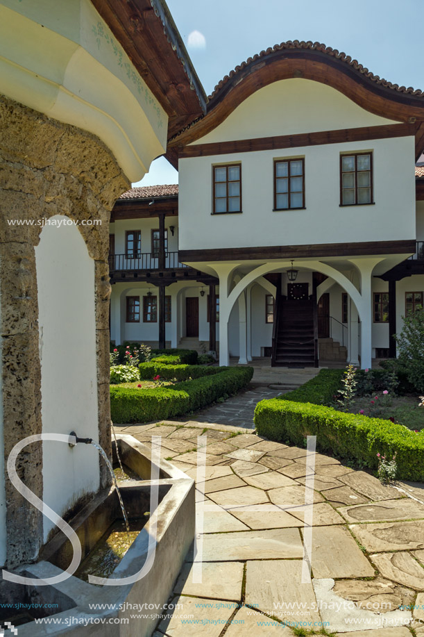 Nineteenth century buildings in Sokolski Monastery Holy Mother"s Assumption, Gabrovo region, Bulgaria