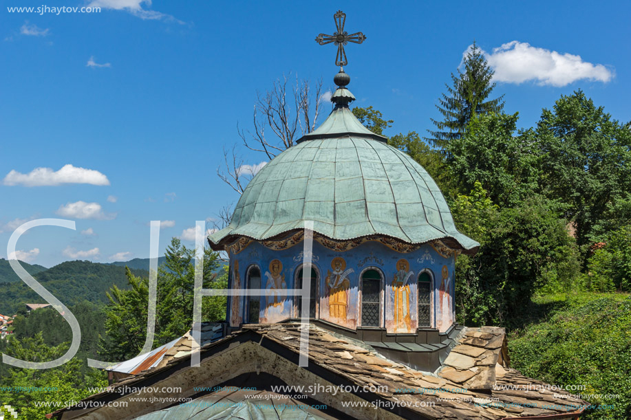 Nineteenth century buildings in Sokolski Monastery Holy Mother"s Assumption, Gabrovo region, Bulgaria