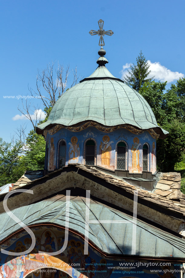 Nineteenth century buildings in Sokolski Monastery Holy Mother"s Assumption, Gabrovo region, Bulgaria