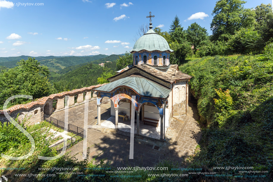 Nineteenth century buildings in Sokolski Monastery Holy Mother"s Assumption, Gabrovo region, Bulgaria