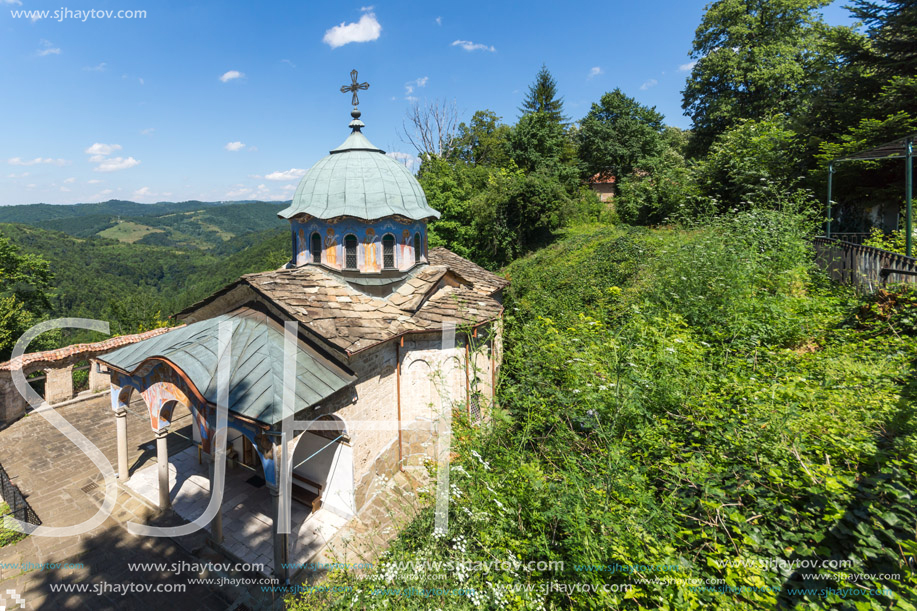 Nineteenth century buildings in Sokolski Monastery Holy Mother"s Assumption, Gabrovo region, Bulgaria