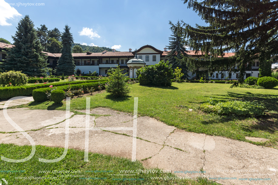 Nineteenth century buildings in Sokolski Monastery Holy Mother"s Assumption, Gabrovo region, Bulgaria