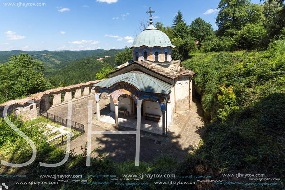 Nineteenth century buildings in Sokolski Monastery Holy Mother"s Assumption, Gabrovo region, Bulgaria