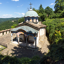 Nineteenth century buildings in Sokolski Monastery Holy Mother"s Assumption, Gabrovo region, Bulgaria