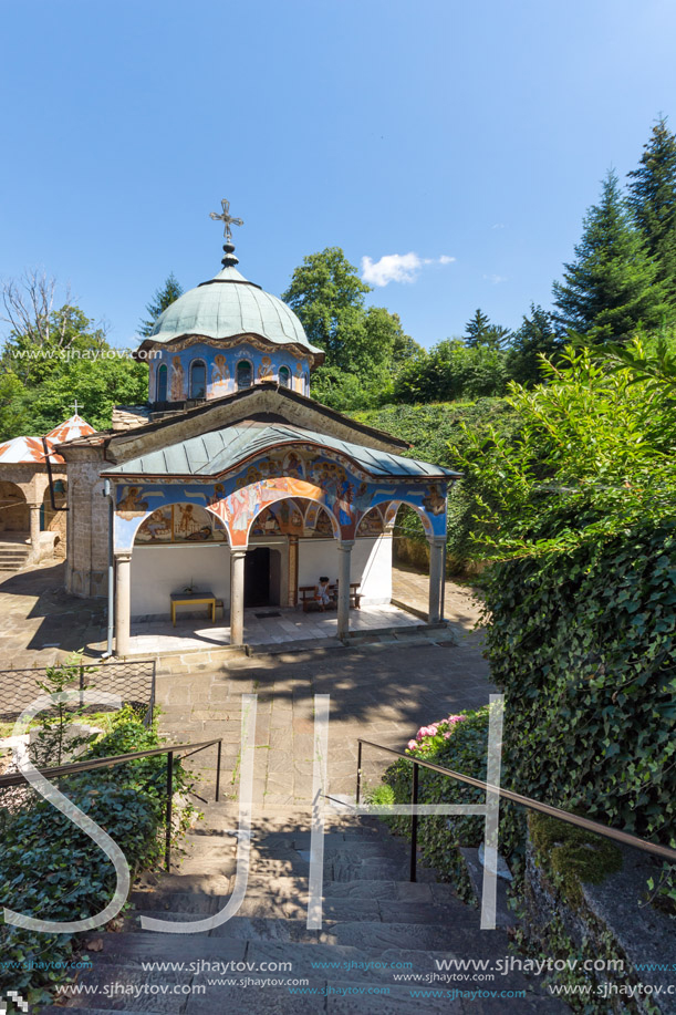 Nineteenth century buildings in Sokolski Monastery Holy Mother"s Assumption, Gabrovo region, Bulgaria