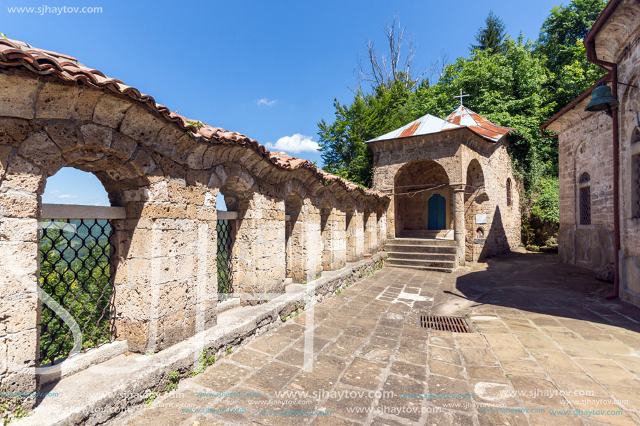 Nineteenth century buildings in Sokolski Monastery Holy Mother"s Assumption, Gabrovo region, Bulgaria