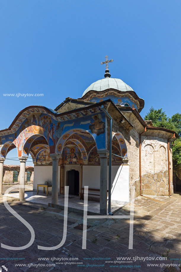 Nineteenth century buildings in Sokolski Monastery Holy Mother"s Assumption, Gabrovo region, Bulgaria