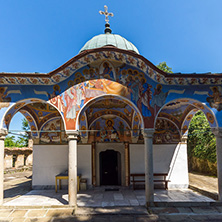 Nineteenth century buildings in Sokolski Monastery Holy Mother"s Assumption, Gabrovo region, Bulgaria