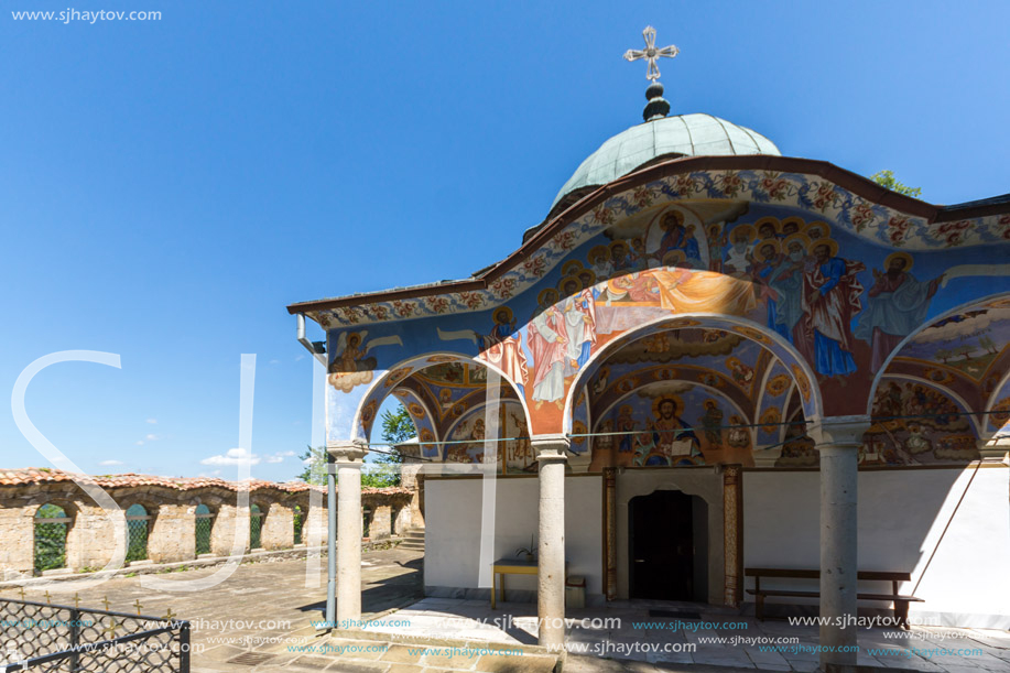 Nineteenth century buildings in Sokolski Monastery Holy Mother"s Assumption, Gabrovo region, Bulgaria