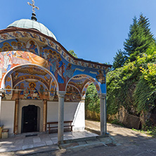 Nineteenth century buildings in Sokolski Monastery Holy Mother"s Assumption, Gabrovo region, Bulgaria