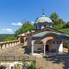 Nineteenth century buildings in Sokolski Monastery Holy Mother"s Assumption, Gabrovo region, Bulgaria