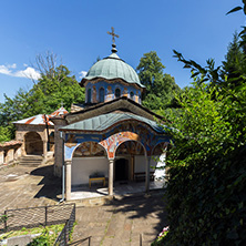 Nineteenth century buildings in Sokolski Monastery Holy Mother"s Assumption, Gabrovo region, Bulgaria