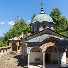 Nineteenth century buildings in Sokolski Monastery Holy Mother"s Assumption, Gabrovo region, Bulgaria