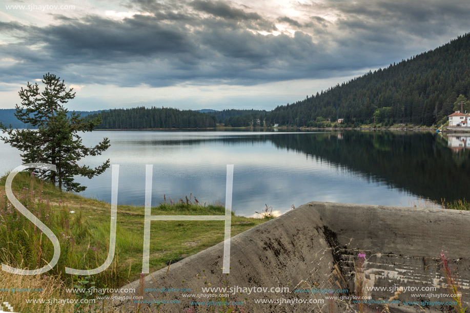 Amazing Sunset Landscape of Golyam Beglik Reservoir, Pazardzhik Region, Bulgaria