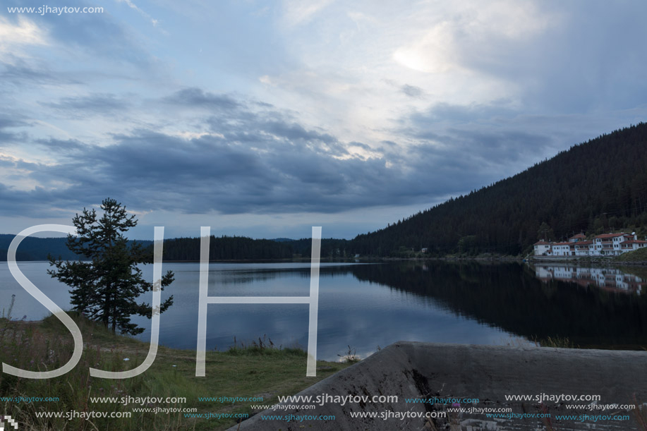 Amazing Sunset Landscape of Golyam Beglik Reservoir, Pazardzhik Region, Bulgaria