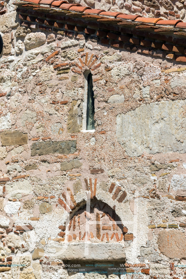 NESSEBAR, BULGARIA - AUGUST 12, 2018: Summer view of Ancient Church of Saint John the Baptist in the town of Nessebar, Burgas Region, Bulgaria