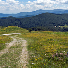 Amazing Summer Landscape to Stara Planina (Balkan) Mountains from Shipka peak , Stara Zagora Region, Bulgaria