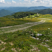 Amazing Summer Landscape to Stara Planina (Balkan) Mountains from Shipka peak , Stara Zagora Region, Bulgaria