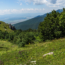 Amazing Summer Landscape to Stara Planina (Balkan) Mountains from Shipka peak , Stara Zagora Region, Bulgaria