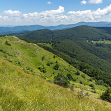 Amazing Summer Landscape to Stara Planina (Balkan) Mountains from Shipka peak , Stara Zagora Region, Bulgaria