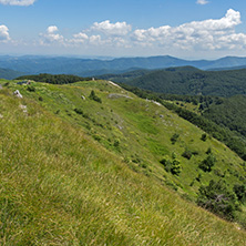 Amazing Summer Landscape to Stara Planina (Balkan) Mountains from Shipka peak , Stara Zagora Region, Bulgaria