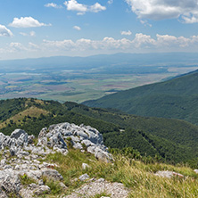 Amazing Summer Landscape to Stara Planina (Balkan) Mountains from Shipka peak , Stara Zagora Region, Bulgaria