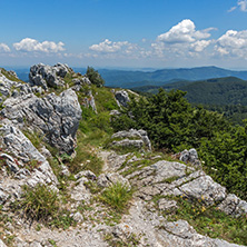 Amazing Summer Landscape to Stara Planina (Balkan) Mountains from Shipka peak , Stara Zagora Region, Bulgaria