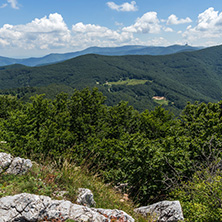 Amazing Summer Landscape to Stara Planina (Balkan) Mountains from Shipka peak , Stara Zagora Region, Bulgaria