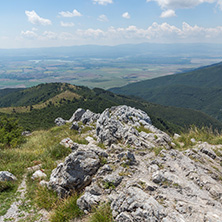 Amazing Summer Landscape to Stara Planina (Balkan) Mountains from Shipka peak , Stara Zagora Region, Bulgaria