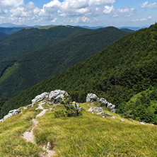 Amazing Summer Landscape to Stara Planina (Balkan) Mountains from Shipka peak , Stara Zagora Region, Bulgaria