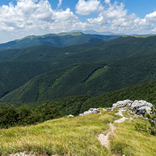 Amazing Summer Landscape to Stara Planina (Balkan) Mountains from Shipka peak , Stara Zagora Region, Bulgaria