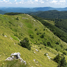 Amazing Summer Landscape to Stara Planina (Balkan) Mountains from Shipka peak , Stara Zagora Region, Bulgaria