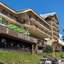 PAMPOROVO, BULGARIA - AUGUST 14, 2018: Summer view of Ski resort Pamporovo in Rhodope Mountains, Smolyan Region, Bulgaria