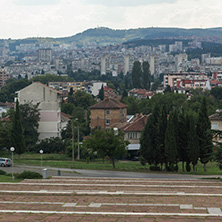 STARA ZAGORA, BULGARIA - AUGUST 5, 2018: Panoramic view of city of Stara Zagora, Bulgaria