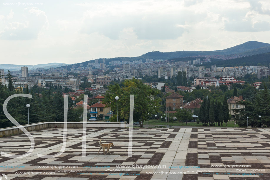 STARA ZAGORA, BULGARIA - AUGUST 5, 2018: Panoramic view of city of Stara Zagora, Bulgaria